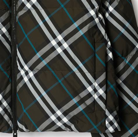 burberry vintage reversible jacket|reversible check nylon puffer jacket.